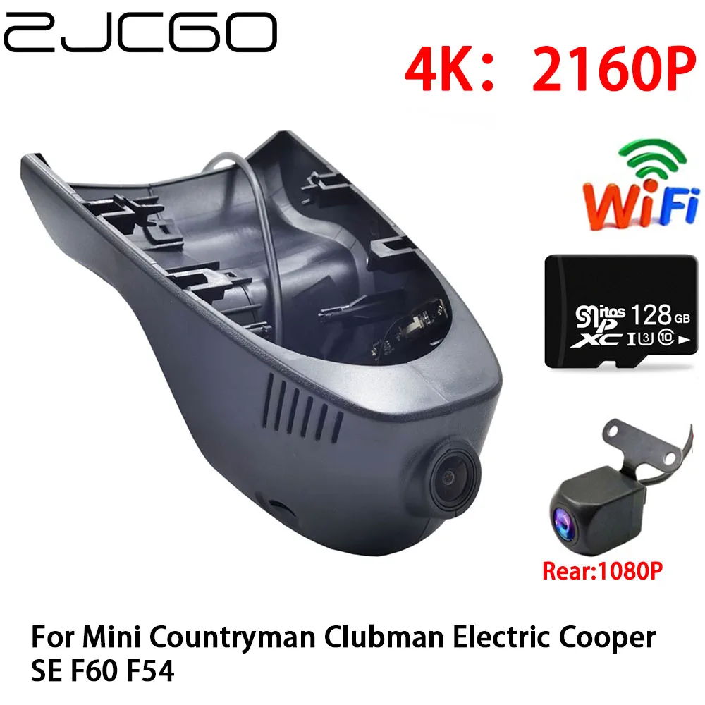 ZJCGO 2K 4K Car DVR Dash Cam Wifi Front Rear Camera 2 Lens 24h Parking for Mini Countryman Clubman Electric Cooper SE F60 F54