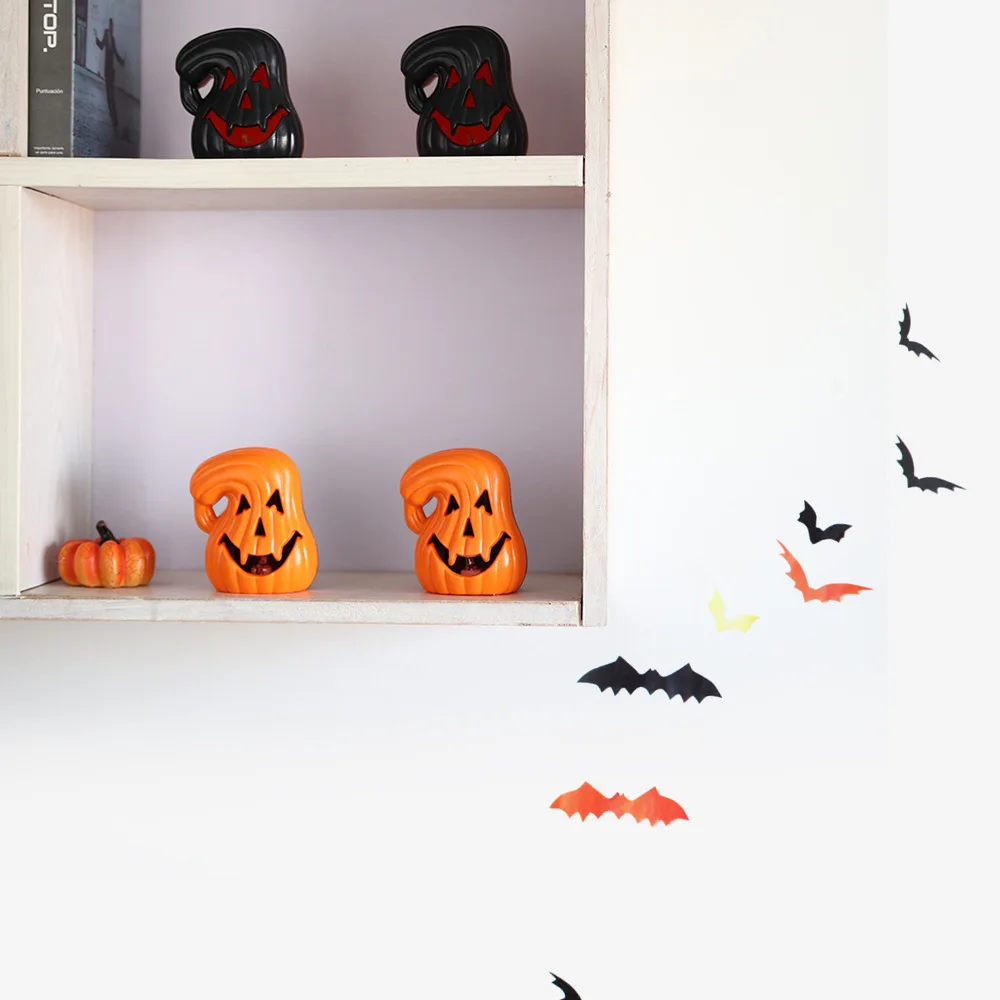 ハロウィーンのカボチャのランタン,LED,ゴーストフェスティバルの装飾,雰囲気の配置のアクセサリー,曲がったカボチャのテーブルペンダント