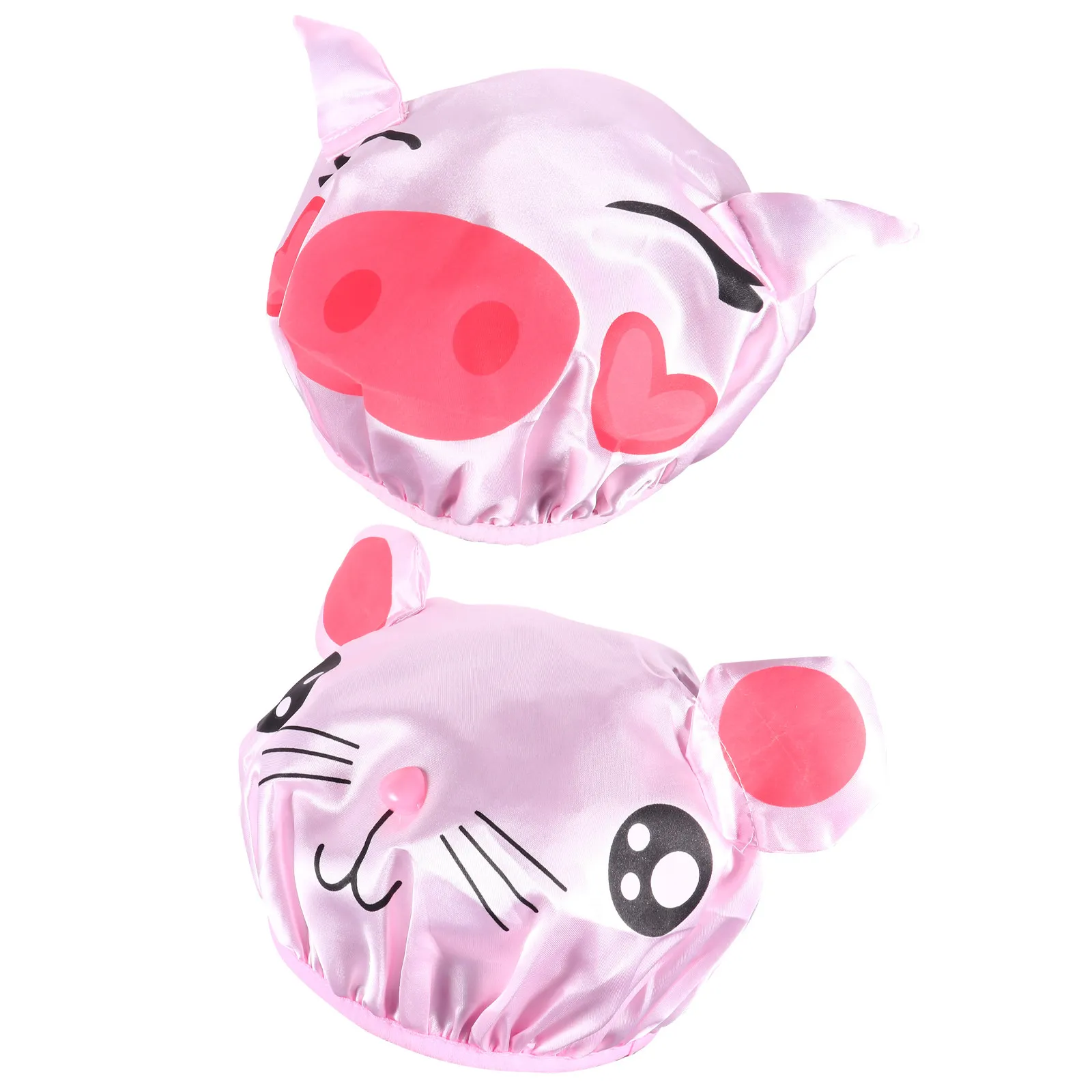 

2 шт., детские шапочки для душа, регулируемые водонепроницаемые шапочки для купания для детей, мягкие, складные, многоразовые, защитные шапочки для волос