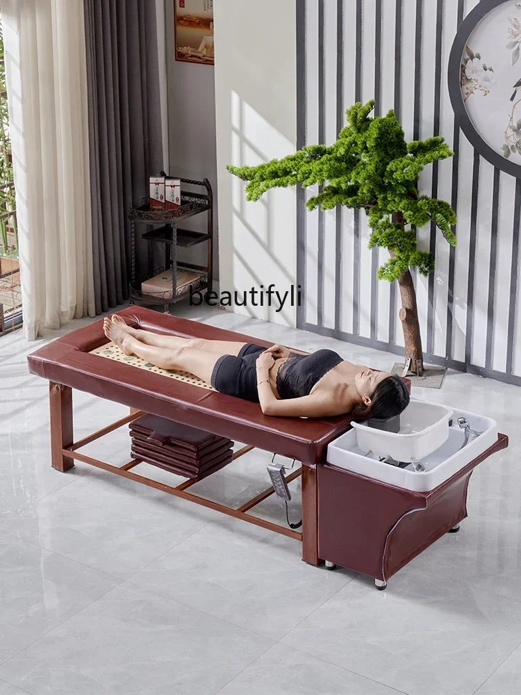 Q181 Smoke-Free Moxibustion Bed Automatic Fumigation Physiotherapy Bed Whole Body Moxibustion Beauty Salon Massage Bed