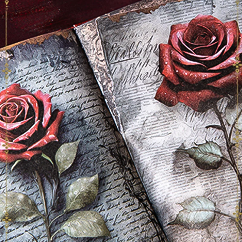 Mr. Paper Blumen-Charakter-Druckmaterial, Buch 32 Blatt/Buch, Buchstabe von Rose, romantische Heimdekoration, Geschenke für Freunde