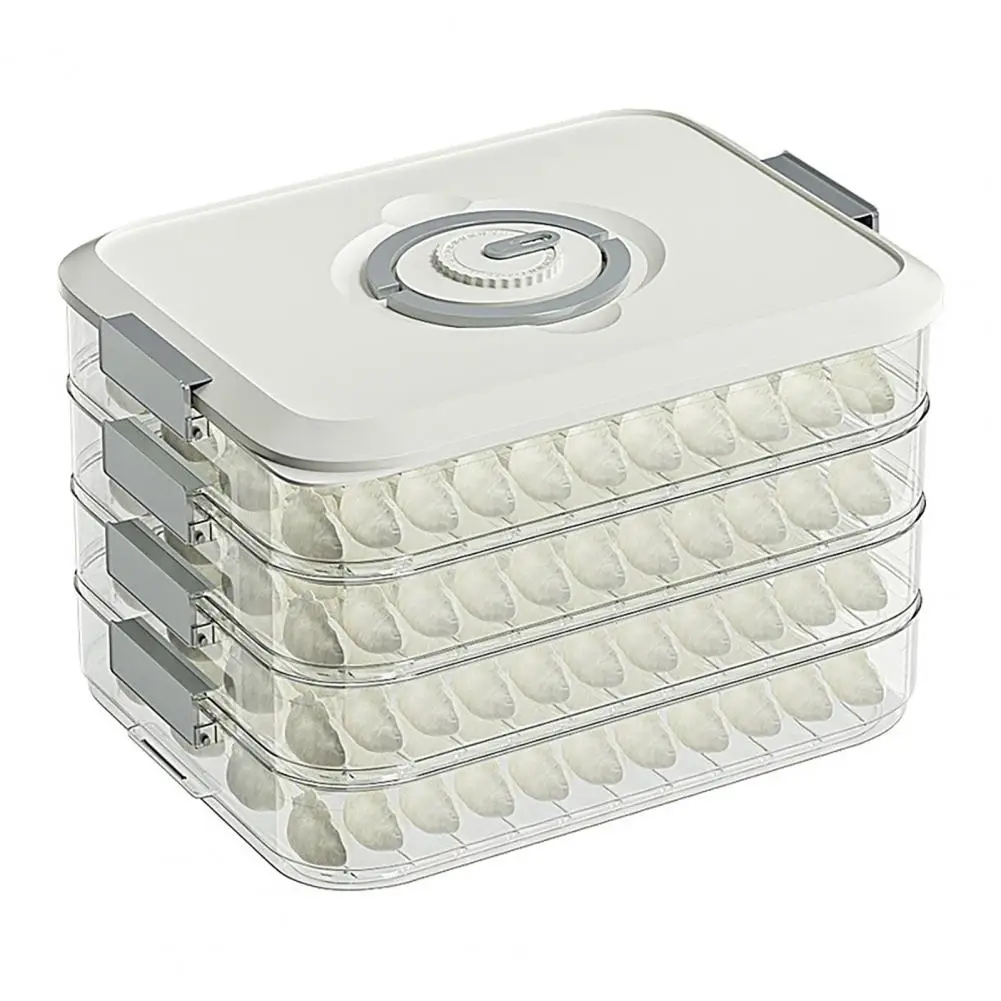 Deli Meat Container Dumpling Storage Box Multiple Layer BPA-Free Stackable Design Good Sealing Non-Stick Refrigerator Freezer Or