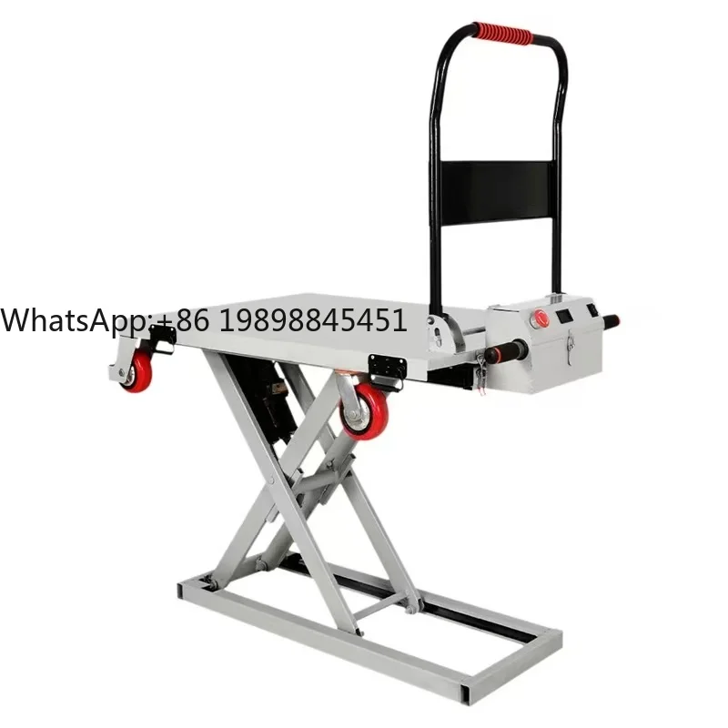Handkarren, Flachbett-LKW, handgezogener LKW, elektrischer hydraulischer Hubwagen, Scherenhebebühne, Plattform, mobiles handgedrucktes Flachbett