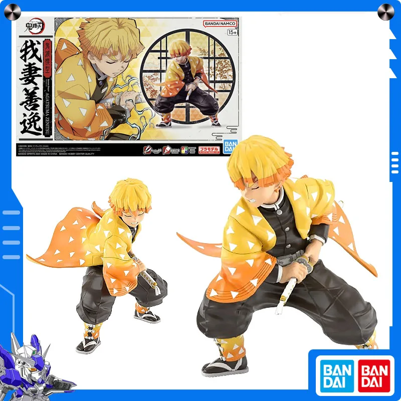 

Original Bandai Demon Slayer: Kimetsu No Yaiba Model Kit Agatsuma Zenitsu Anime Action Figure Assembly Model Collect Ornament