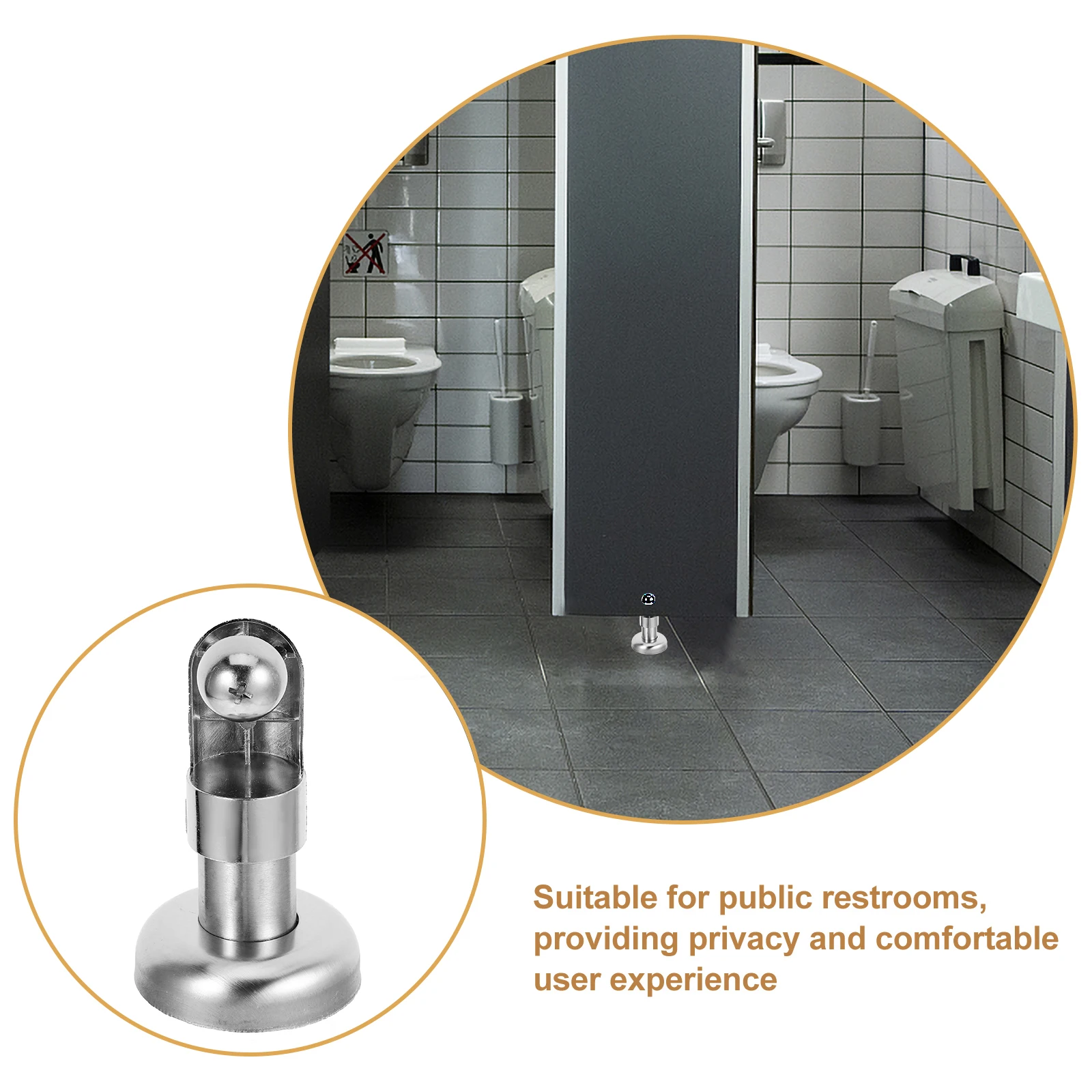 

4Pcs Corrosion Resistant Stainless Steel Toilet Partition Support Foot Public Restroom Partition Hardware Bathroom Fitting