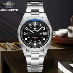 Addiesdive Luxe Saffier Paar Horloges C3 Lichtgevend Staal Automatisch Horloge Nh35 200M Waterdichte Polshorloges Voor Mannen En Vrouwen