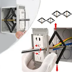 Cassette Repairer Dark Box Repair Screw Plug Switch Old Socket Boxes Replacement Fixed Wall Repair Box Support Rod Tools