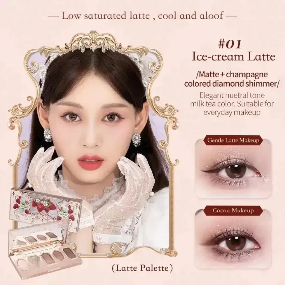 ดอกไม้รู้ All In One แต่งหน้าชุดของขวัญกล่อง Glitter Eye Shadow Palette Matte Blush Long Lasting Velvet Lip Cream พร้อมกระเป๋า