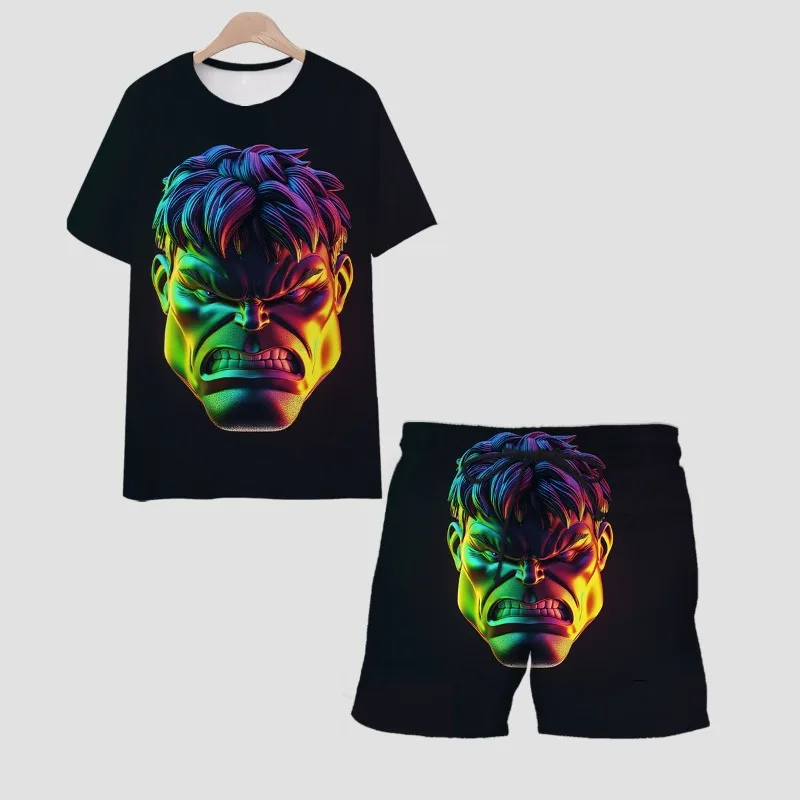 Marvel Iron Man Spiderman Boy novedad de verano diseño creativo de animación de dibujos animados estudiante moda versátil Camiseta de manga corta Top