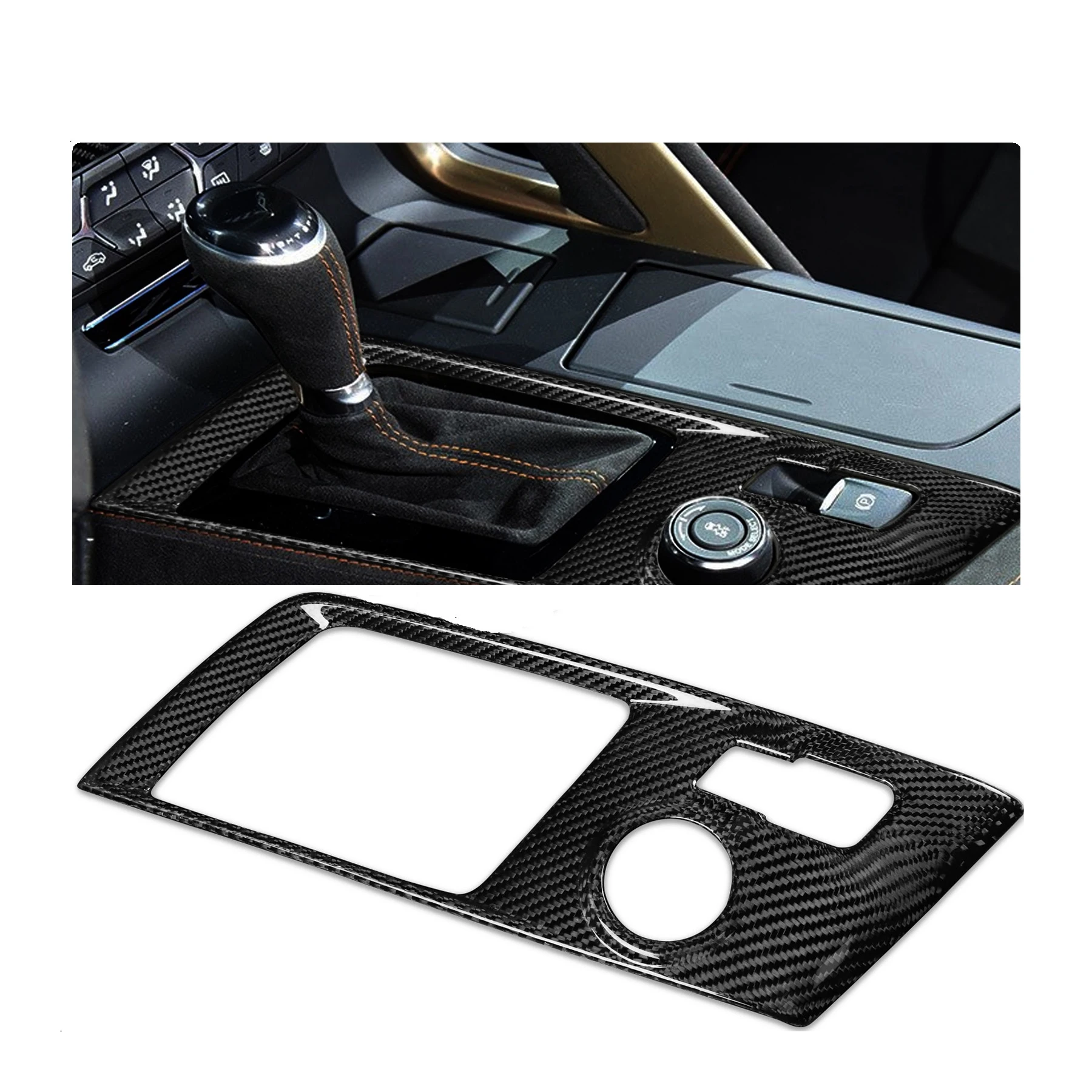 

Brand New High Quality Car Console Gear Shift Panel Trim Carbon Fiber Fit Chevrolet Corvette C7 2014-19