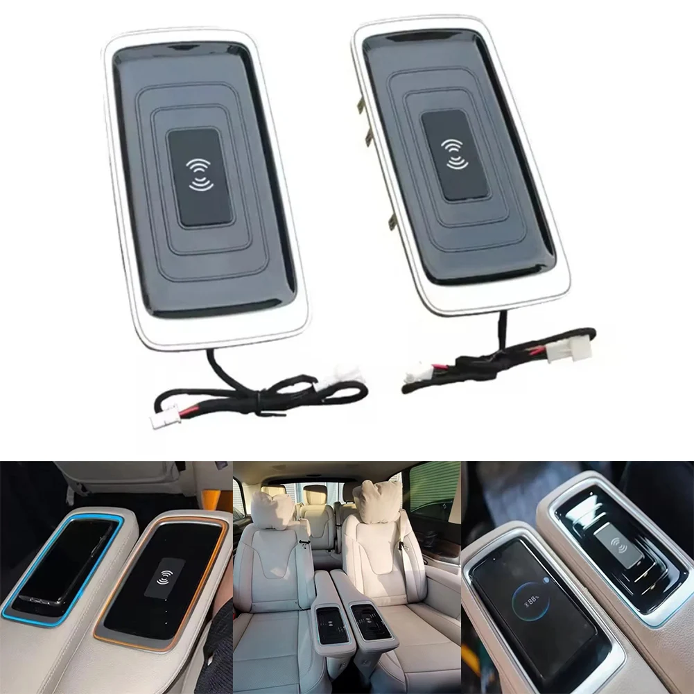 Armrest wireless charging adapter plate for Mercedes V Class V260 and V260L 2020 2023 dual charger W447 compatible