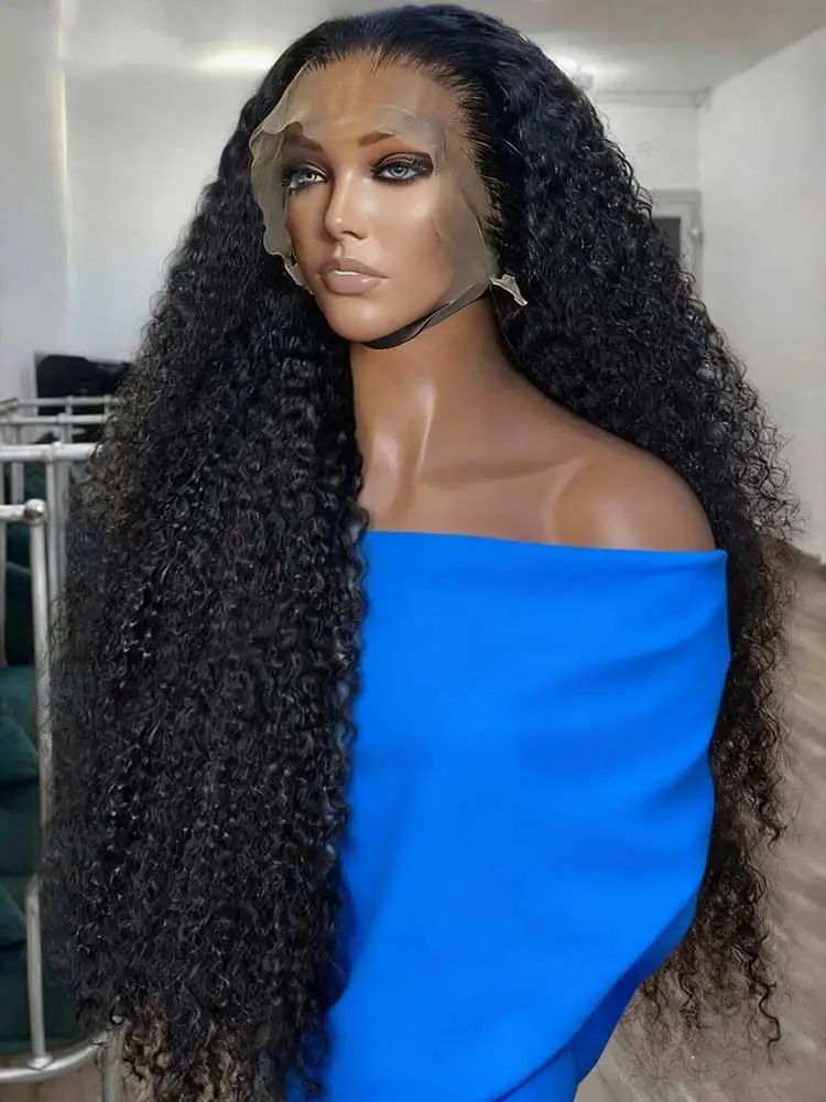 40 42 Inch Deep Wave Frontal Wig 13x4 13x6 HD Lace Frontal Human Hair Wigs 250%  Jerry Kinky Curly Lace Front Human Hair Wigs