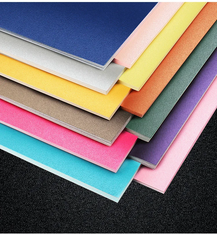 A4 250gsm Colorful Pearl Craft Paper Wrapper Handmand Origami Color Scrapbooking Paper Shiny Cardstock Paper Making Cardboard