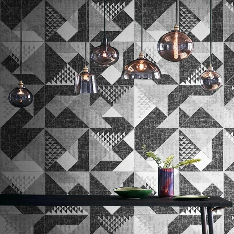 Modern Custom 3D Mural Creative Abstract Geometry Black White Photo Wallpaper for Bedroom Living Room Background Wall Painting