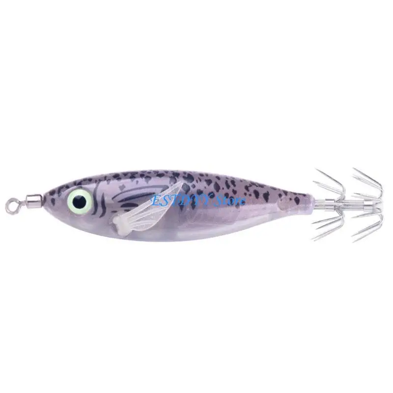 

G6DE 8Pcs Squid Jig Fishing Lures Set for Water Angling Shrimp Cuttlefish Jig Hook