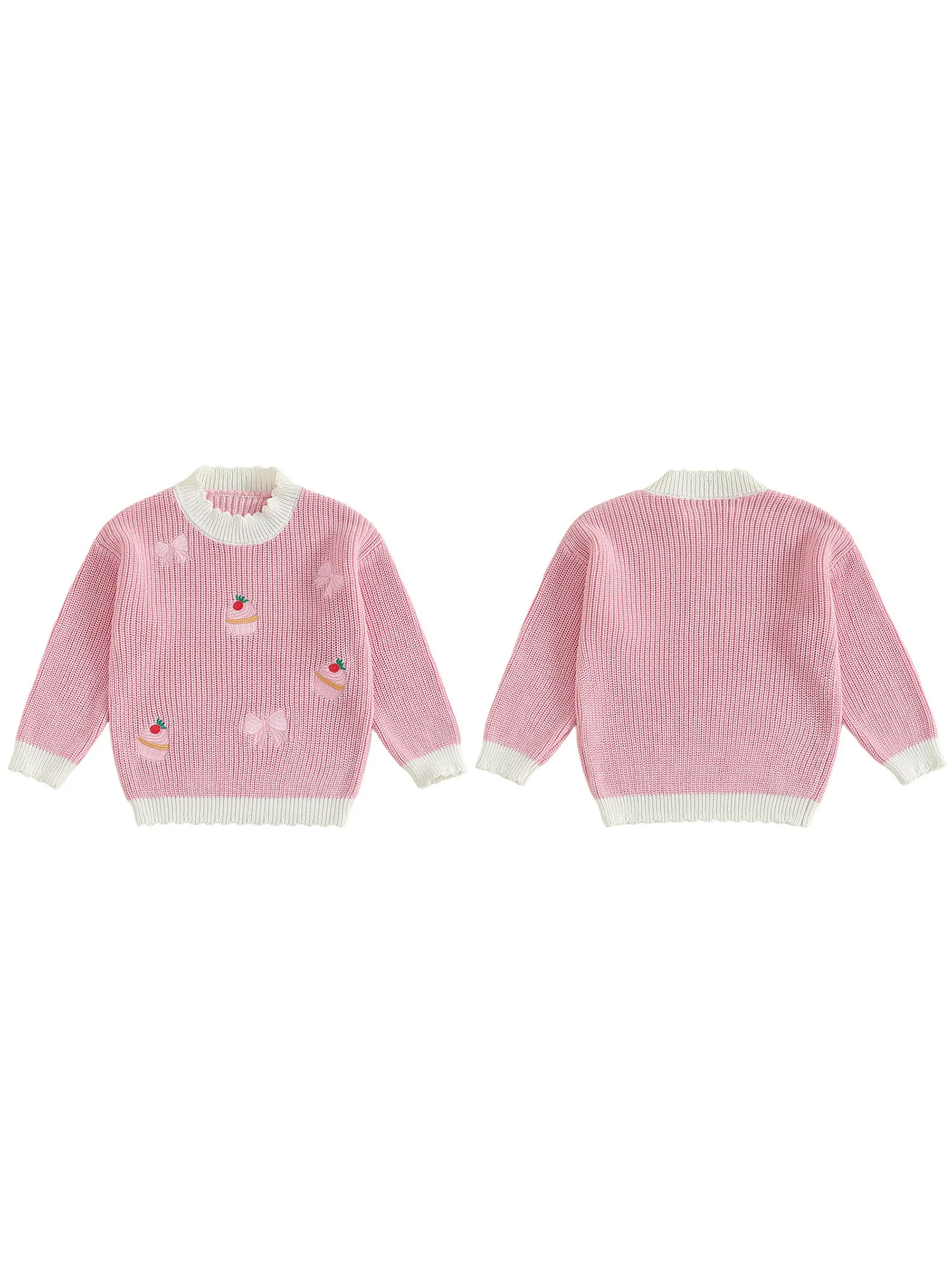 

Adorable Baby Boy Cable Knit Sweater Bear Patchwork Embroidered Pullover Warm Winter Jumper Long Sleeve Tops for Infants