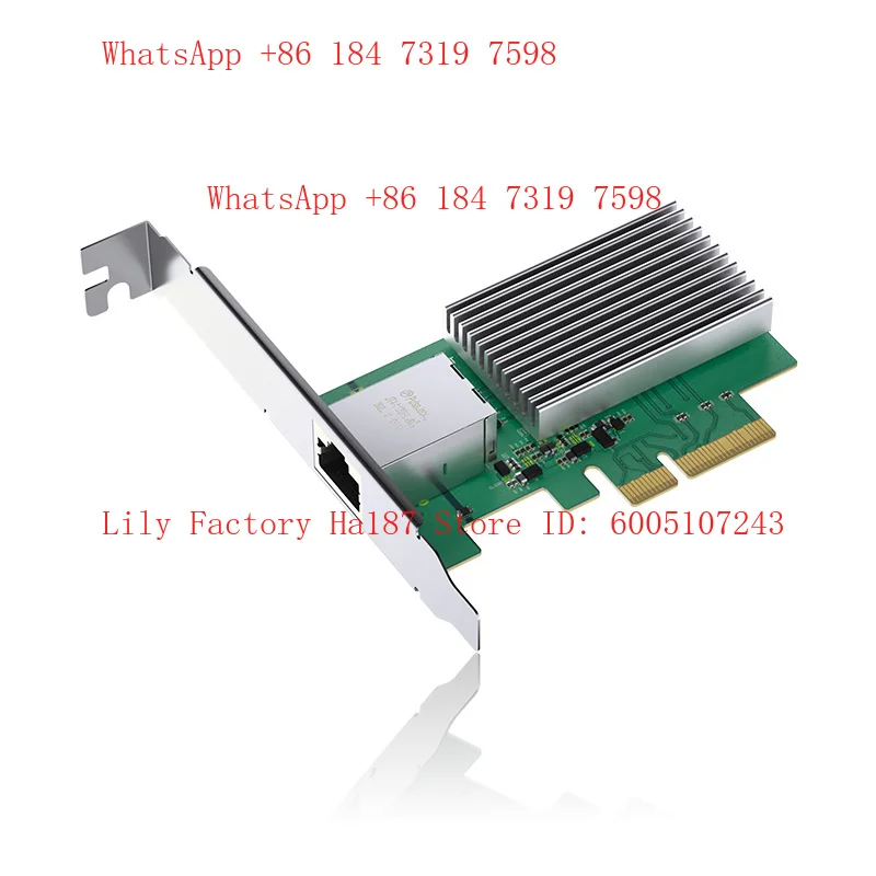 XikeStor シングルポート 10G RJ45 ネットワークカード サポート 1G/2.5G/5G/10G PCI-E X4 (X8/X16 と互換性あり) RTL8127 チップ