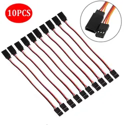 10PCS/lot 10CM 20CM 30CM 50CM 100CM Extension Lead Wire Cable for RC Futaba JR Male To Female