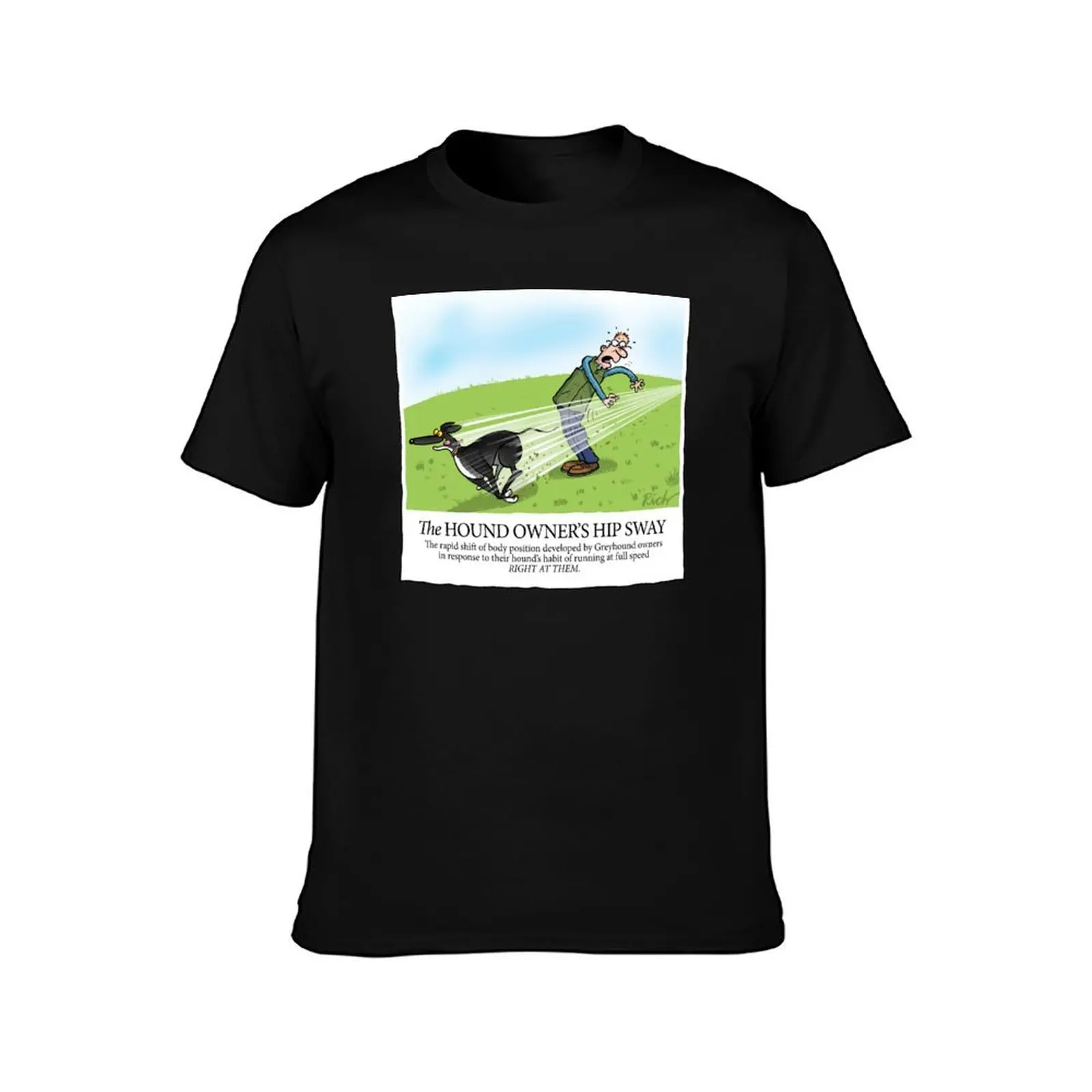 Hound Owner's Hip Sway T-Shirt Big Size Short Sleeve Tee for Men T-Shirt