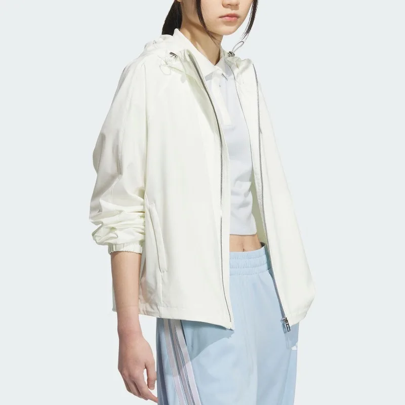 AdidasJACKET Ladies Casual Woven Loose Daily Hooded Jacket KC0026