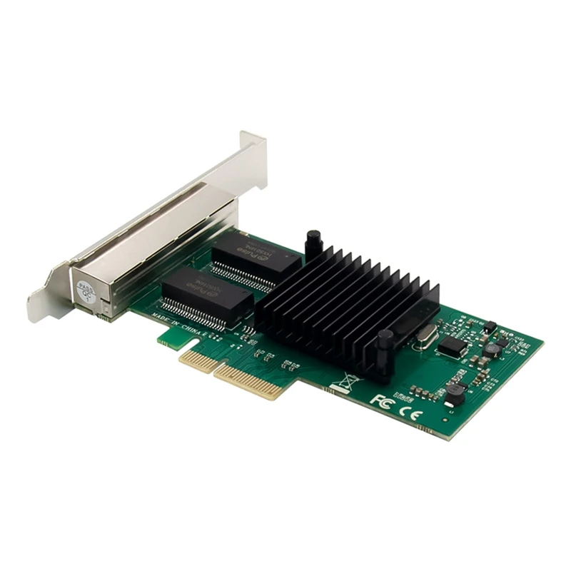 การ์ดเครือข่ายกิกะบิตกิกะบิตสำหรับ1350AM4 X4 PCIe พอร์ตไฟฟ้า4พอร์ต RJ45การ์ดเครือข่ายวิสัยทัศน์อุตสาหกรรม