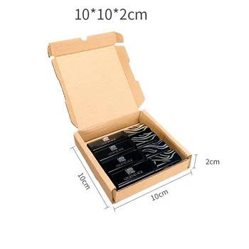 10x10x2 سنتيمتر الكرتون كرتون الارسال صناديق كرافت صندوق ورقي للأعمال الصغيرة هدية البريدية التعبئة والتغليف طائرة 10 قطعة/الوحدة