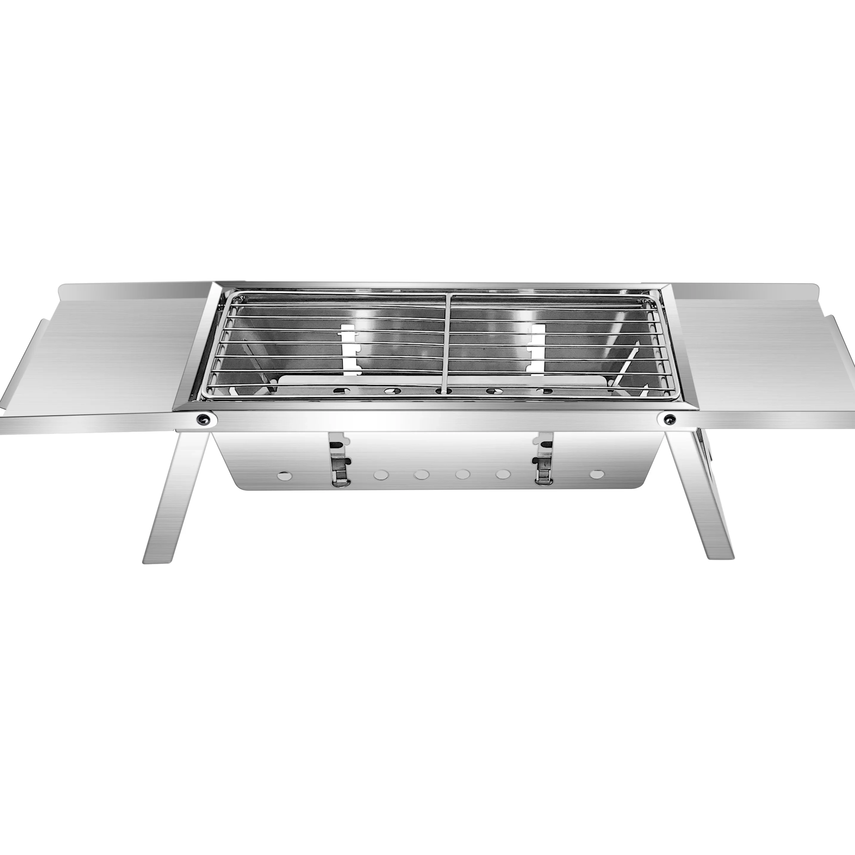 

portable Charcoal Picnic BBQ Grill 304 Stainless Steel Camping Folding Outdoor Item Storage Feature Origin Brushed Product