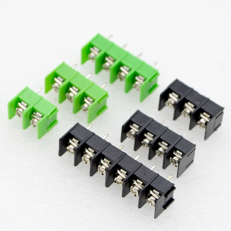 300PCS Fence Type PCB Terminal Connector 8.5mm 2/3/4P Environmental Protection PA66 Nylon Copper Foot Spliceable