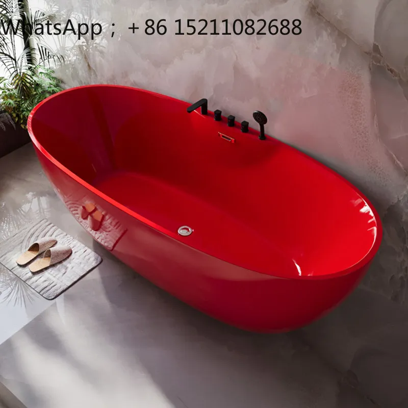 LLY Simple Villa Hotel B & B Engineering Bathroom Adult Home Acrylic Freestanding Bathtub
