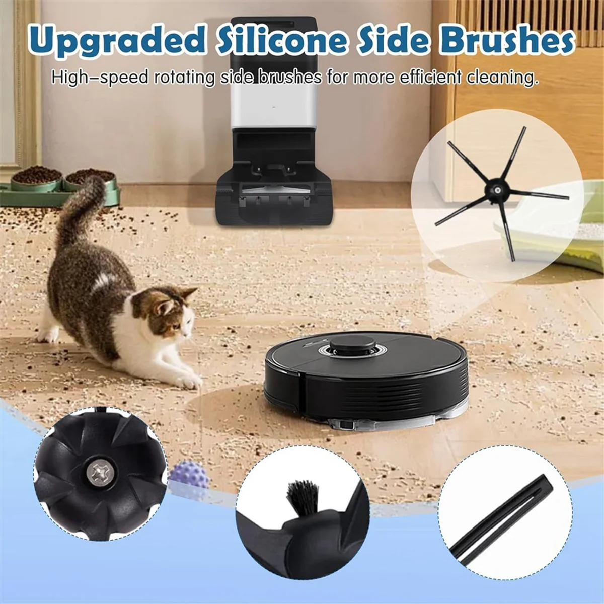 สําหรับ Roborock Q7 / Q7 + / Q7 Max / Q7 Max + เครื่องดูดฝุ่นหุ่นยนต์หลักแปรงด้านข้าง Hepa Filter Mop ผ้าฝุ่นกระเป๋าอุปกรณ์เสริม