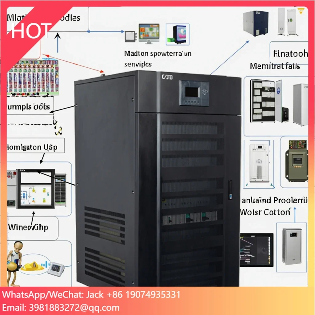 Online UPS Intelligent Battery Management 10-300KVA Low Frequency Three-Phase Lithium Battery Display 380V Computer Security