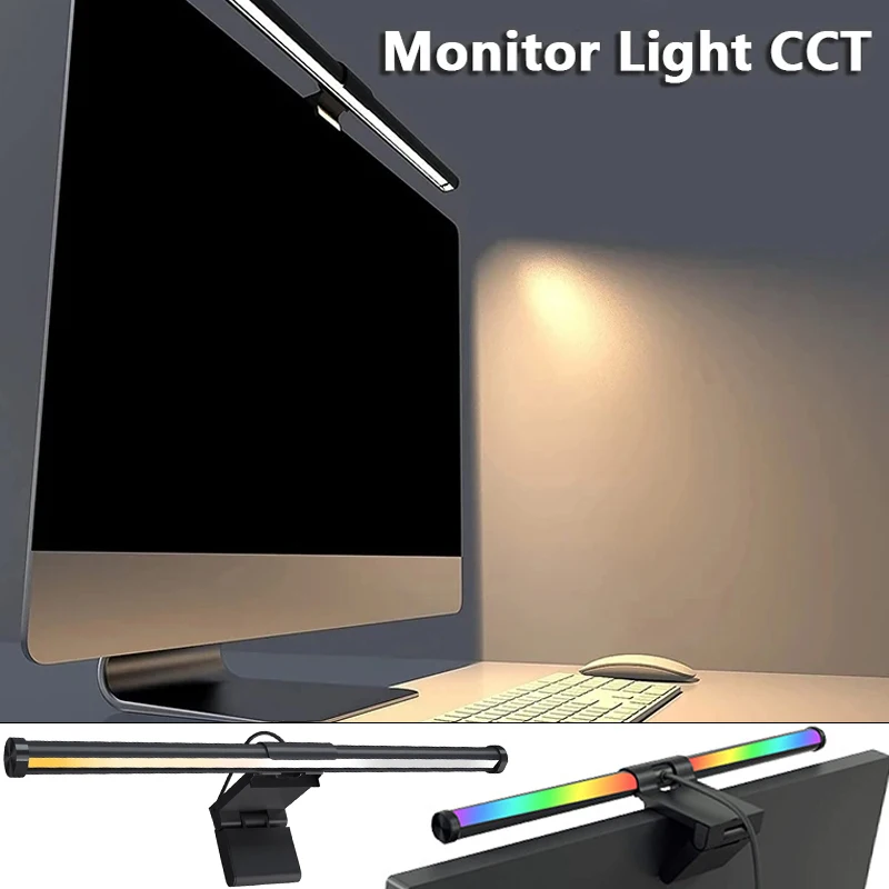 Lampa wisząca ekran wyświetlacza komputera RGB blokujące niebieskie światło ochrona oczu oświetlenie wspornik bezszwowy światło gra edukacyjna nastrojowe światło