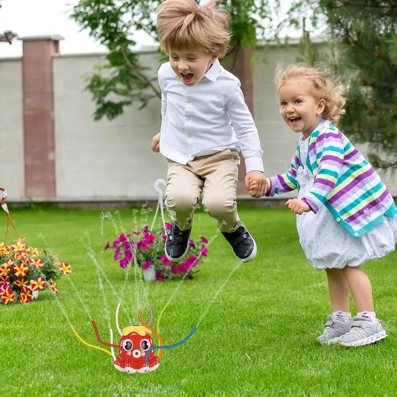 Aspersor de agua al aire libre para niños, aspersores de juego de agua en forma de pulpo, aspersor de agua, juguetes exteriores de verano, juego suave para