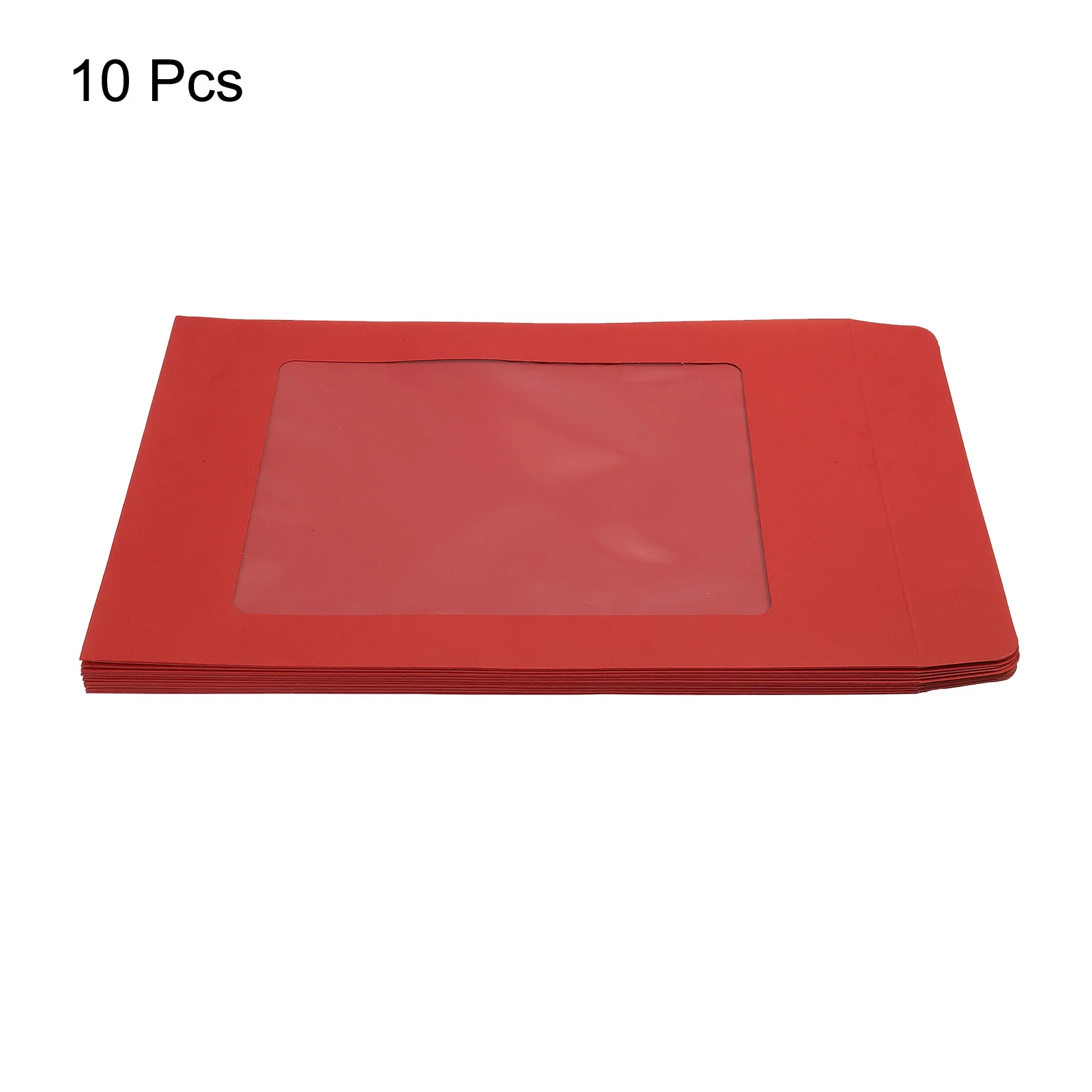 10Pcs Full Face Window Envelopes Clear Single/Double Sided Window Envelope Document Bag for Mailing Statement Photos Catalogs