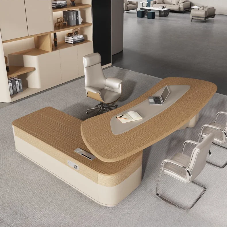 Simple Modern Light Luxury Desk President Creative Manager Table and Chair Combination