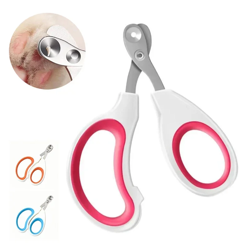 

Professional Cat Nail Clippers Circular Cut Hole -Avoid Over Cutting Pet Nail Clippers -Sharp Angled Blade Pet Grooming Supplies