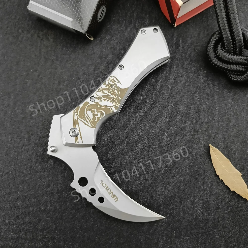 Wartech Scythe Ninja Folding Blade Knife 420 Steel Karambit Knives Outdoor EDC Camping Hunting Survival Camping Hunting Tools