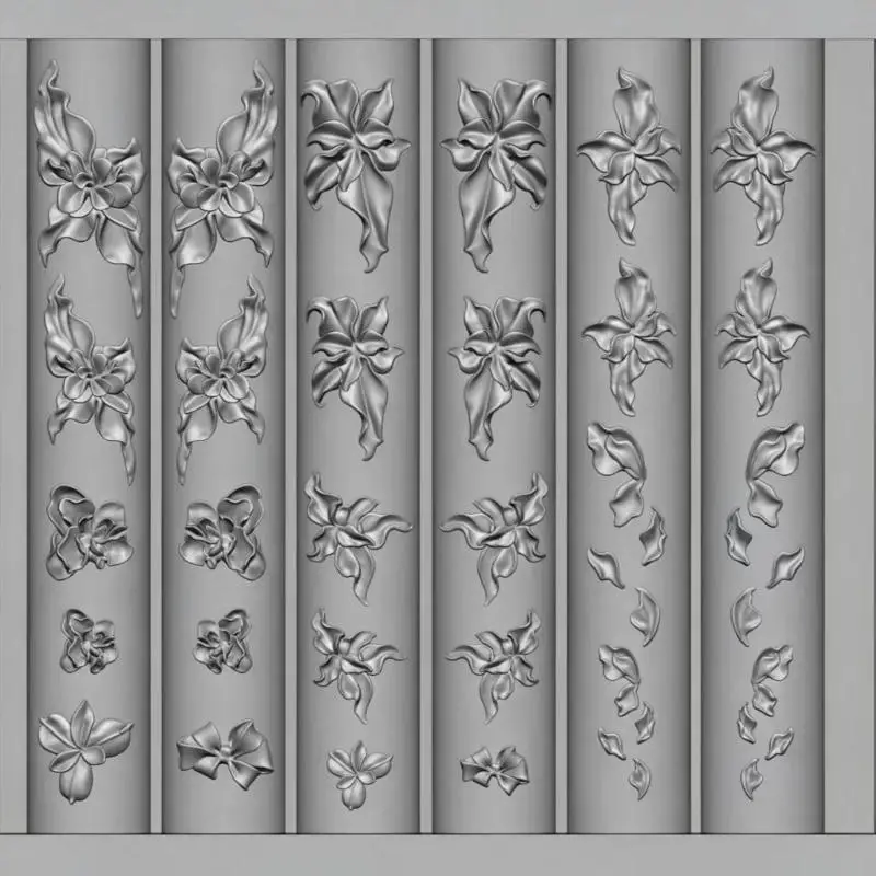 1/2PCS Crystal Ice Flower Nail Silicone Mold Cute Lily Clear 3D Gel Nail Resin Epoxy Modeling Template