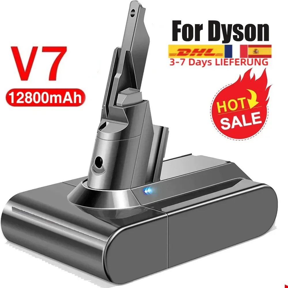 New Dyson V7 battery 21.6V 12800mAh Li-lon Rechargeable Battery For Dyson V7 Battery Animal Pro Vacuum Cleaner Replacement