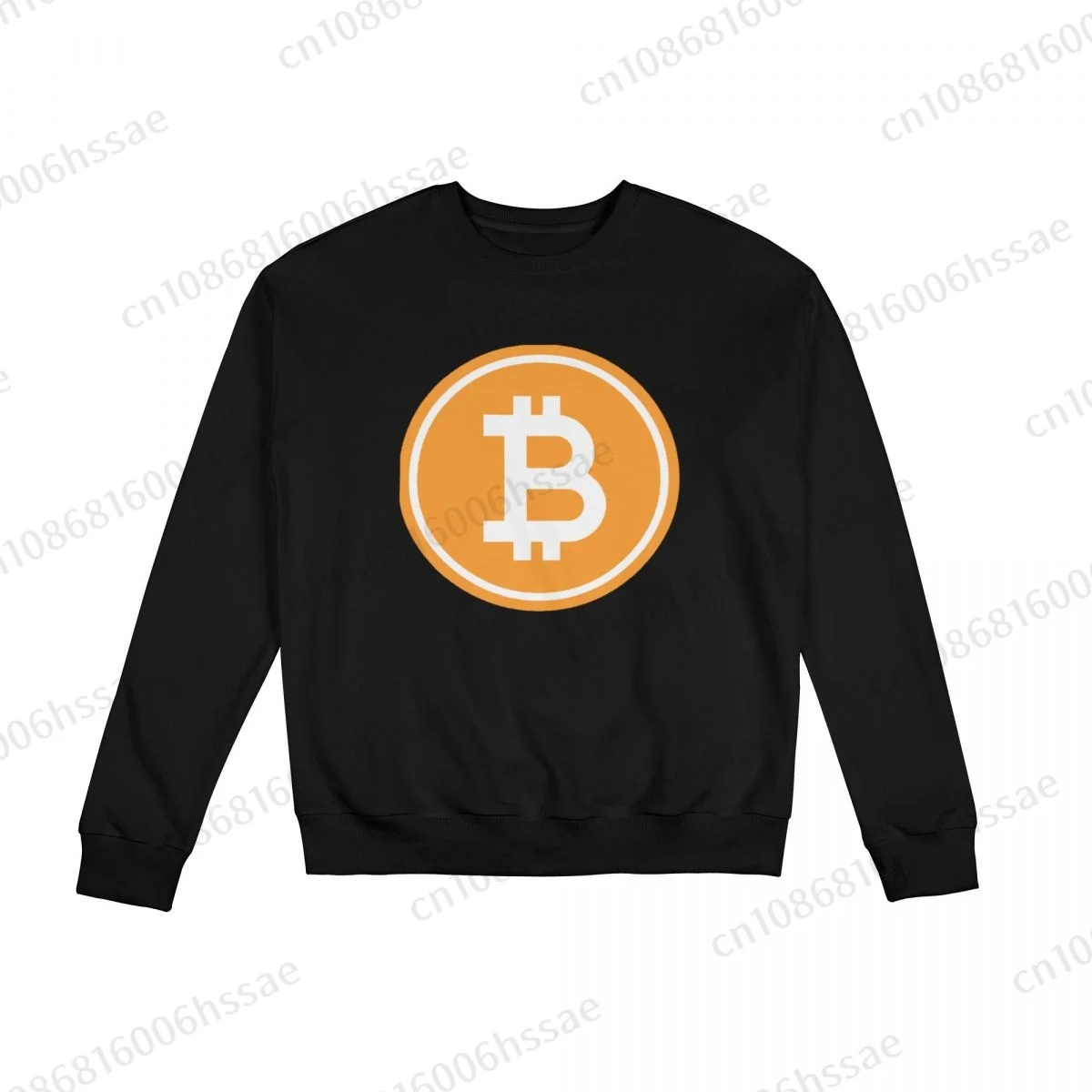 Bitcoin Men Woman Fall Winter Sweatshirt Round Neck Long Sleeve Length Casual Top