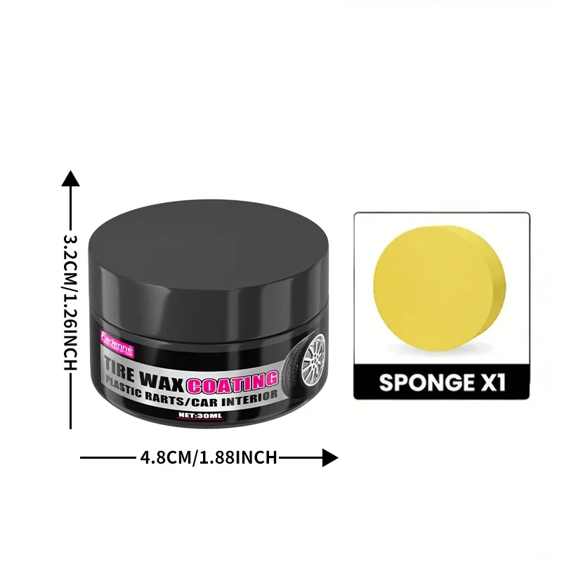 Black Coating Paste for Plastic and Rubber Repair-General Motors Tire Interior Repair Wax, Multi-Purpose Car Care,Lasting Polish