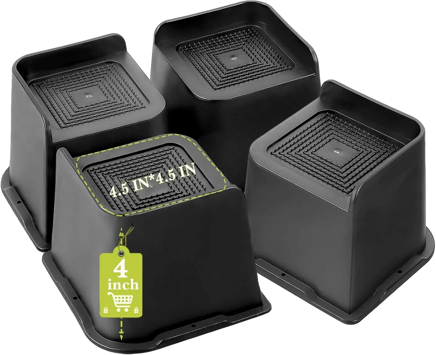 

Bed Risers 2 inch, 3 inch, 4 inch, 6 inch, 8 inch Heavy Duty, Oversized Furniture Riser for Couch Sofa Table Chair Leg Frame Dor