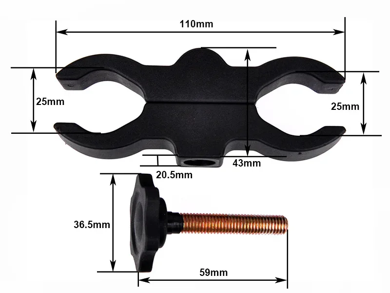 Red Green Light Bicycle Flashlight Clamp Holder Steel Clamp Multi-Function Pipe Clamp Ar 15 Accessories