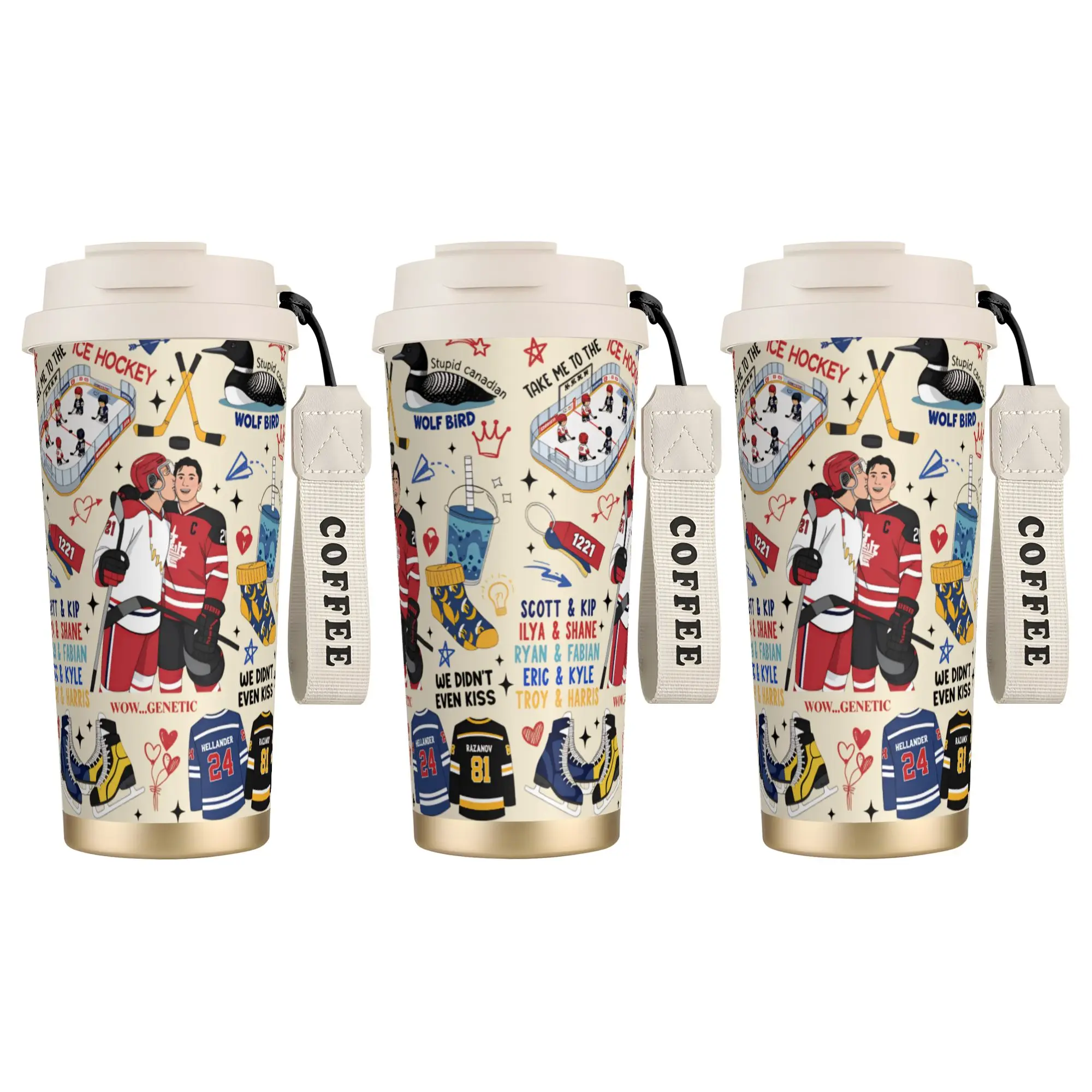 

Термокружка из нержавеющей стали 316 Heated Rivalry, 20 унций, кофейная чашка, сохраняющая тепло, для горячих и холодных напитков, кофейная кружка ко Дню святого Валентина