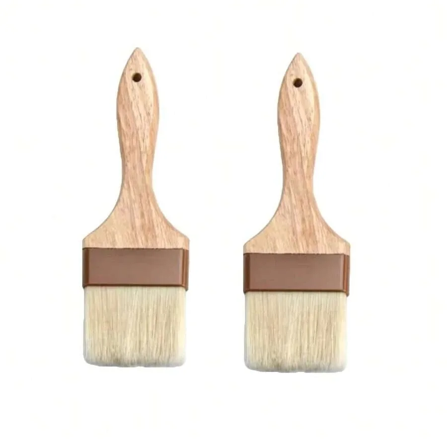 

【New style】Pieces Pastry Brushes Basting Oil Brushes With Boar Bristles, Beech Hardwood Handles Barbecue Grill BBQ Brush For Sp