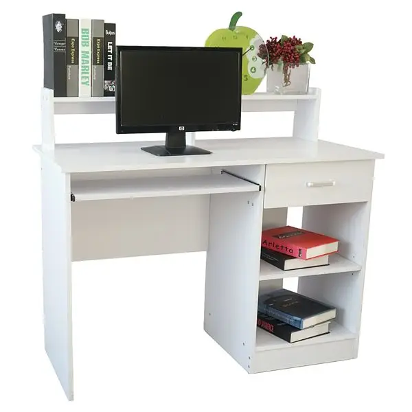 

General Style Modern E1 15MM Chipboard Computer Desk White