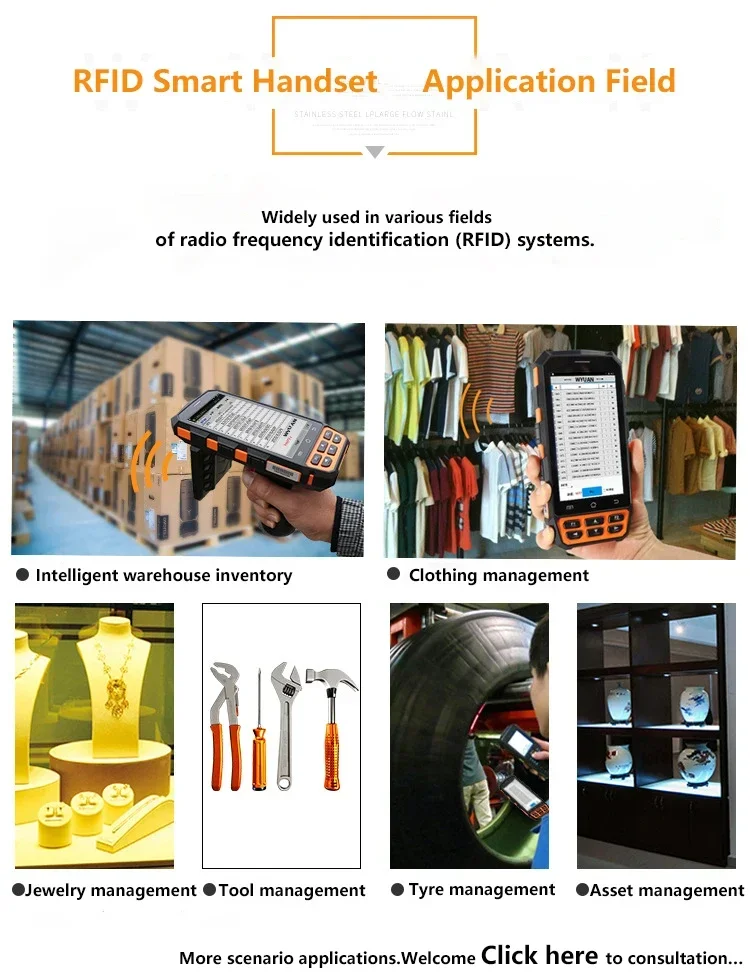 2025 الشركة المصنعة طويلة المدى للكشف عن أندرويد Uhf Rfid Pda قارئ لاسلكي محمول