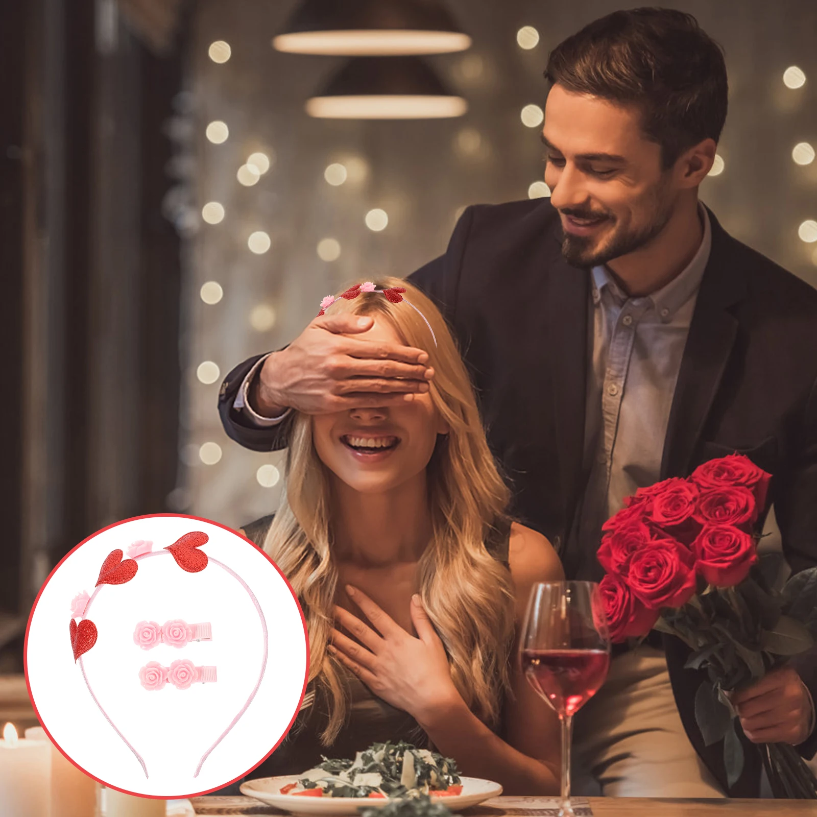 

Valentines Heart Clips s Rose Hair Clips Resin Bride Rose Hair Accessories Headdresses Fashion Accessories Holiday Gifts