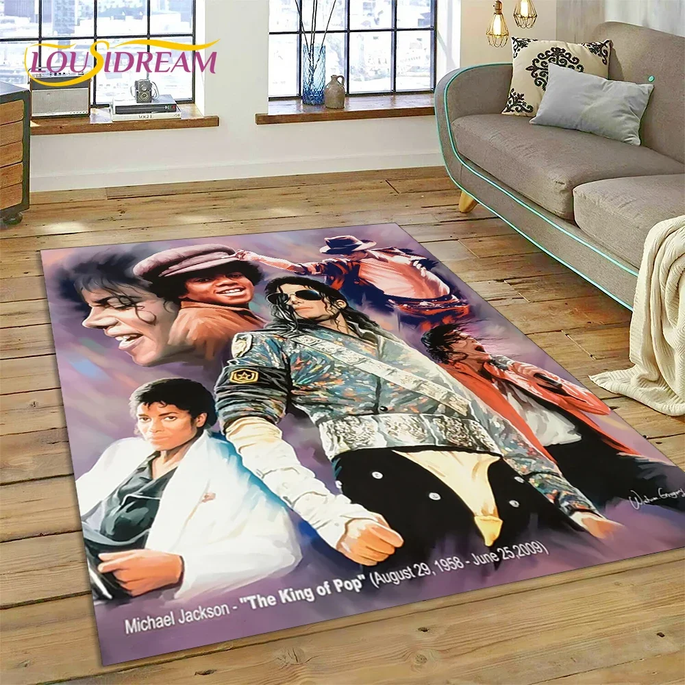 MJ King of Pop Michael Jackson Rug Carpet for Living Room Bedroom Home Decor,Floor Mat Non-slip Decoration for Sofa Doormat Gift