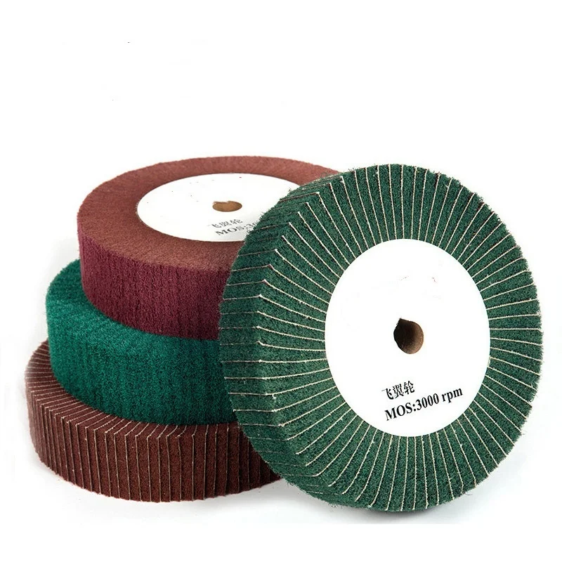 

1PC 6Inch 150mm Nylon Fiber Flap Polishing Wheel Non-woven Grinding Abrasive Disc for Angle Grinder for Wood Metal Buffing